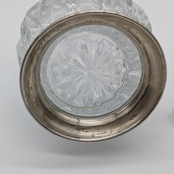 Antique lead crystal sterling silver decanter - Picture 4 of 6